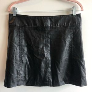 Free People Vegan Leather Skirt Sz 12
